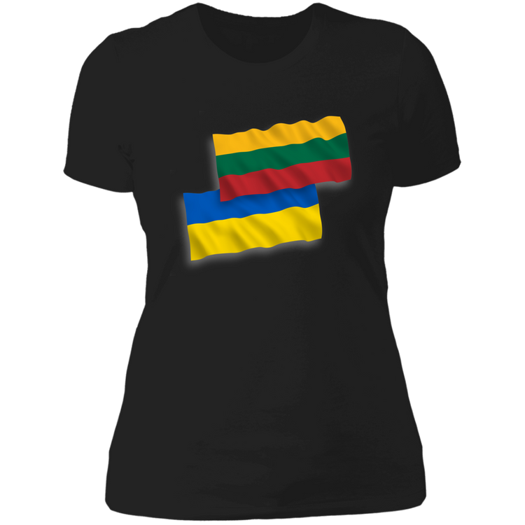 Lithuana Ukraine Flag - Women's Next Level Boyfriend Tee