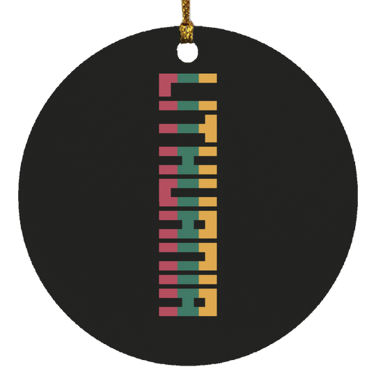 Lithuania - MDF Circle Ornament