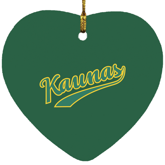 Kaunas - MDF Heart Ornament