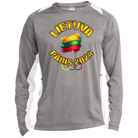 Team Lietuva 2024 Olympics - Men's Long Sleeve Colorblock Activewear Performance T