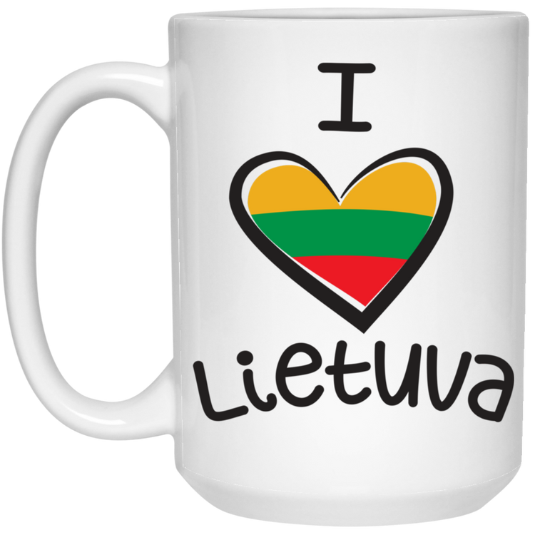 I Love Lietuva - 15 oz. White Ceramic Mug