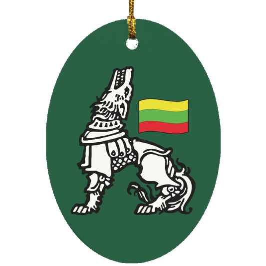 Iron Wolf Lietuva - MDF Oval Ornament
