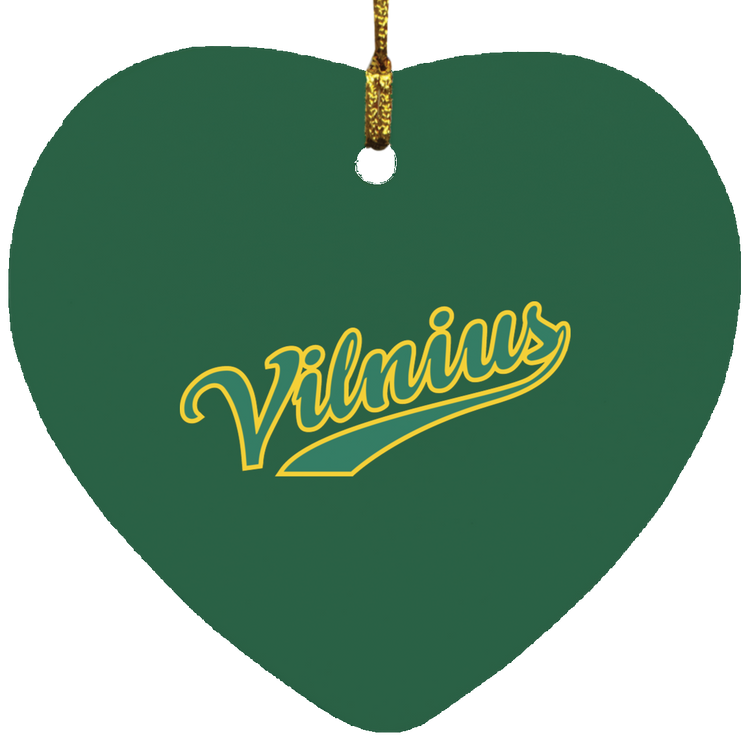 Vilnius - MDF Heart Ornament