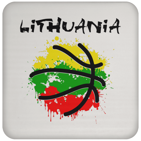Abstract Lithuania - High Gloss Coaster