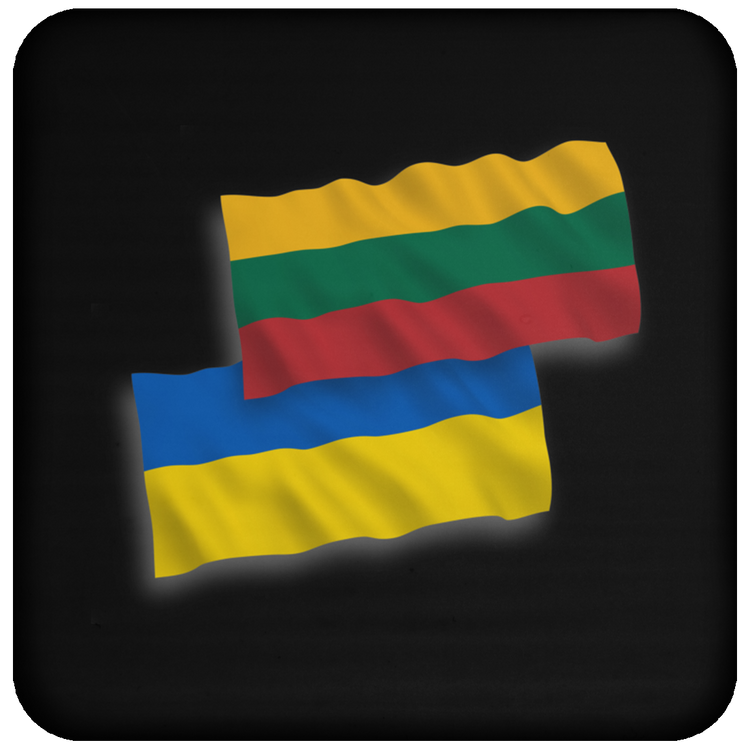 Lithuania Ukraine Flag - High Gloss Coaster