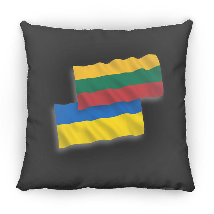 Lithuania Ukraine Flag - Small Square Pillow