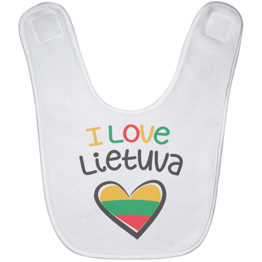 I Love Lietuva - BABYBIB Baby Bib - Lithuania Strong