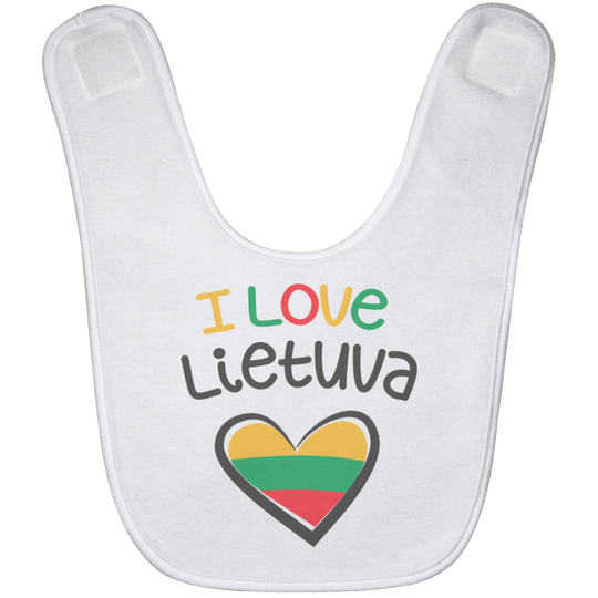 I Love Lietuva - BABYBIB Baby Bib - Lithuania Strong