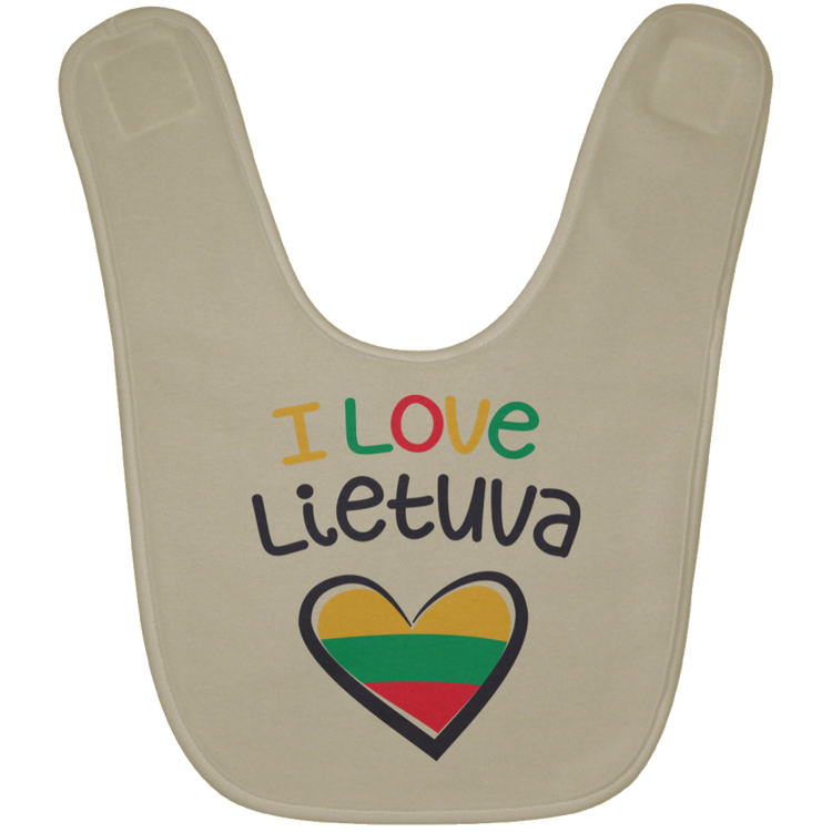 I Love Lietuva - BABYBIB Baby Bib - Lithuania Strong