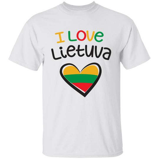 I Love Lietuva - BoysGirls Youth Classic Short Sleeve T-Shirt - Lithuania Strong