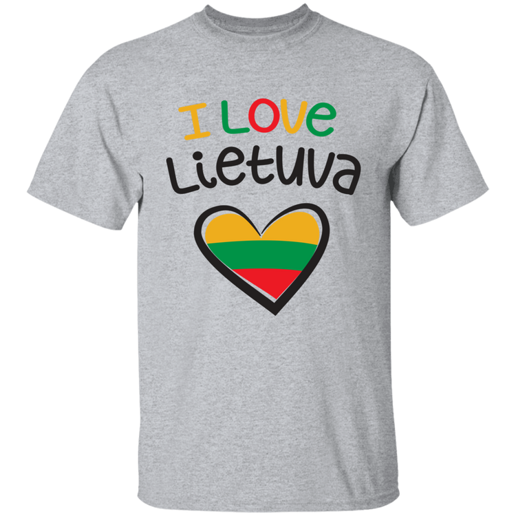 I Love Lietuva - BoysGirls Youth Classic Short Sleeve T-Shirt - Lithuania Strong