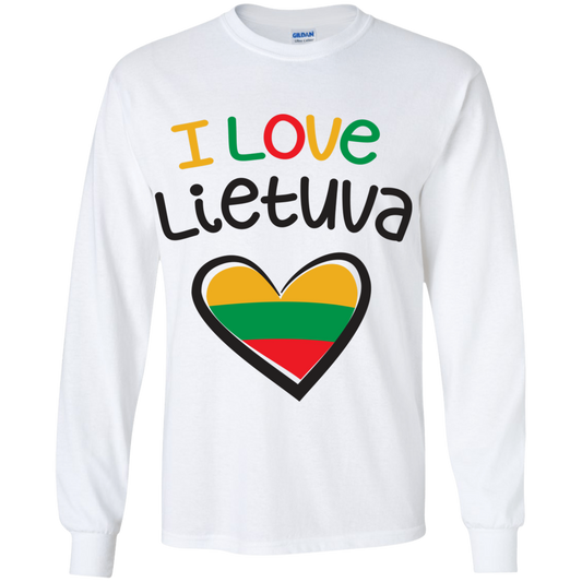 I Love Lietuva - Boys Youth Classic Long Sleeve T-Shirt - Lithuania Strong