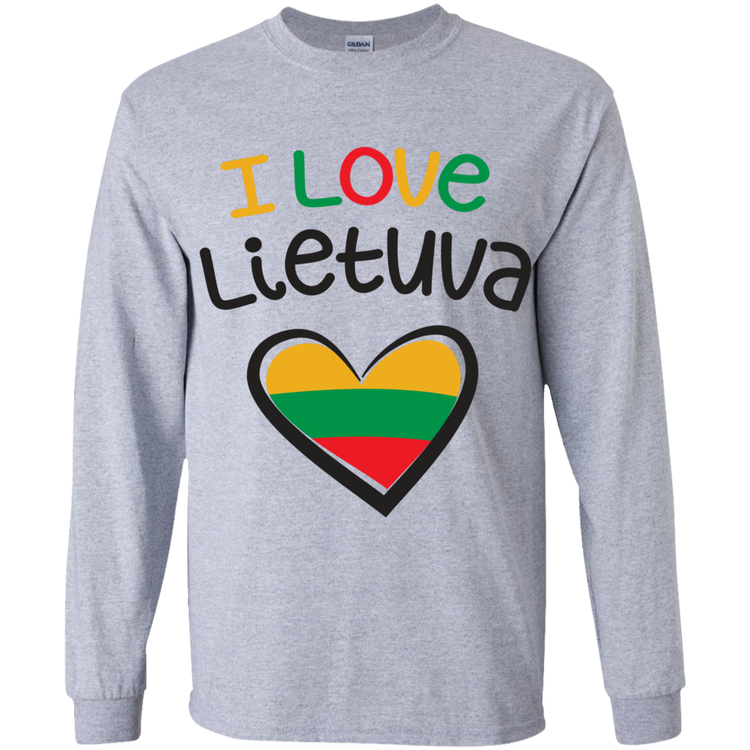 I Love Lietuva - Boys Youth Classic Long Sleeve T-Shirt - Lithuania Strong