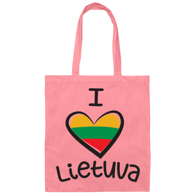 I Love Lietuva - Canvas Tote Bag - Lithuania Strong