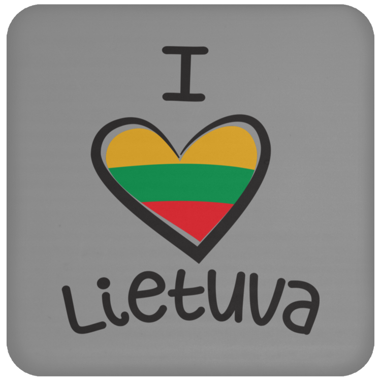 I Love Lietuva - High Gloss Coaster - Lithuania Strong