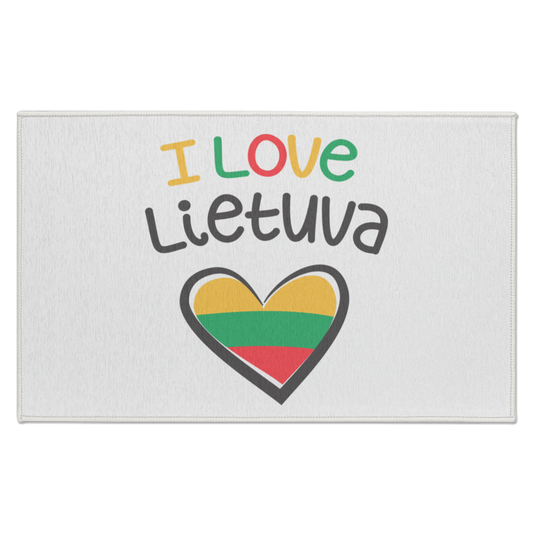 I Love Lietuva - Indoor Doormat - Lithuania Strong