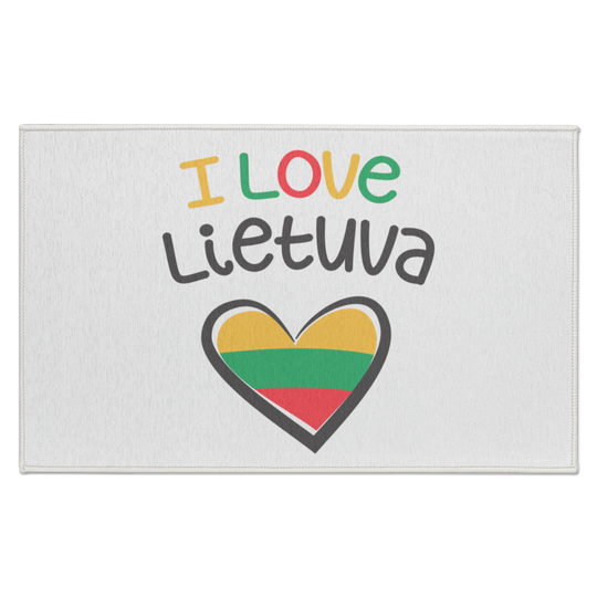 I Love Lietuva - Indoor Doormat - Lithuania Strong