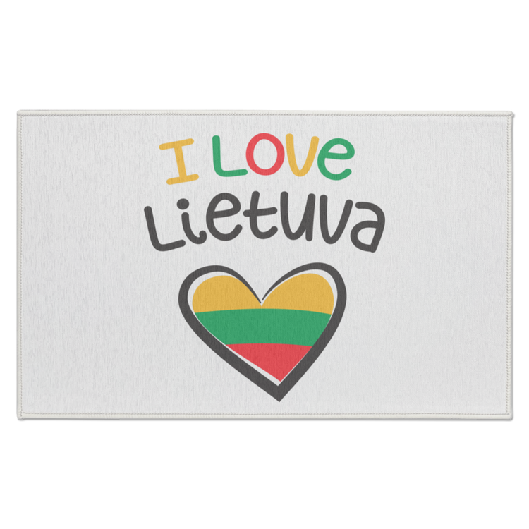 I Love Lietuva - Indoor Doormat - Lithuania Strong