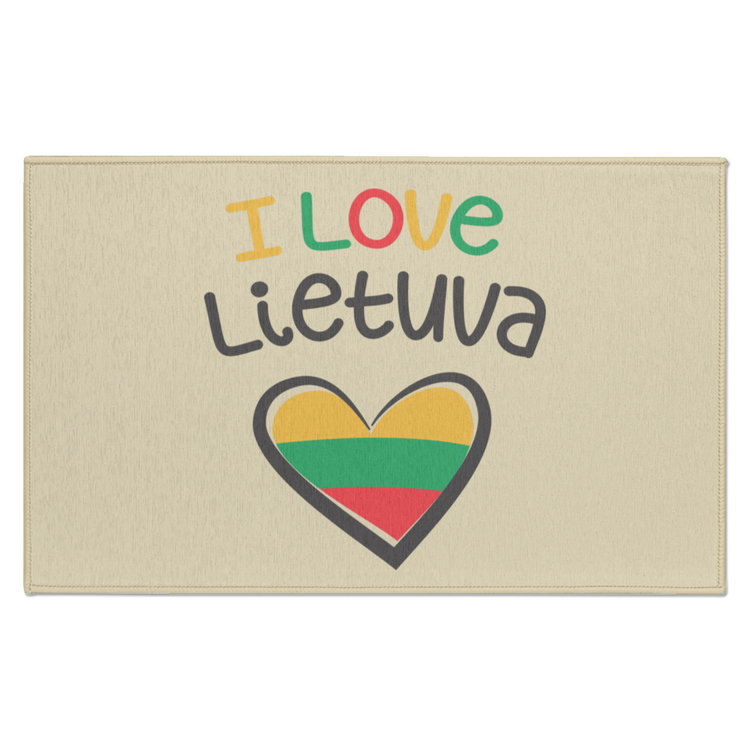 I Love Lietuva - Indoor Doormat - Lithuania Strong