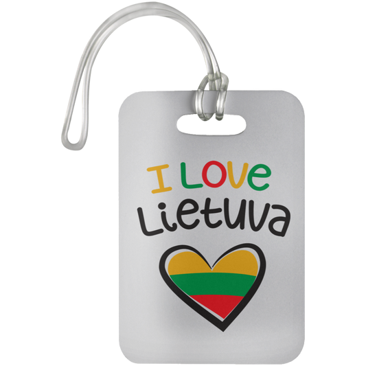 I Love Lietuva - Luggage Bag Tag - Lithuania Strong