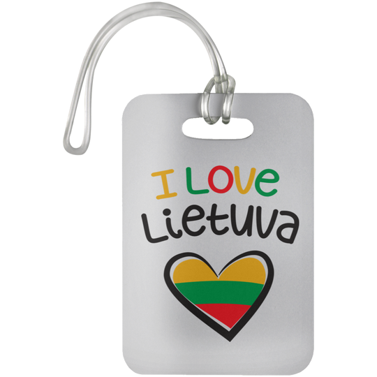 I Love Lietuva - Luggage Bag Tag - Lithuania Strong