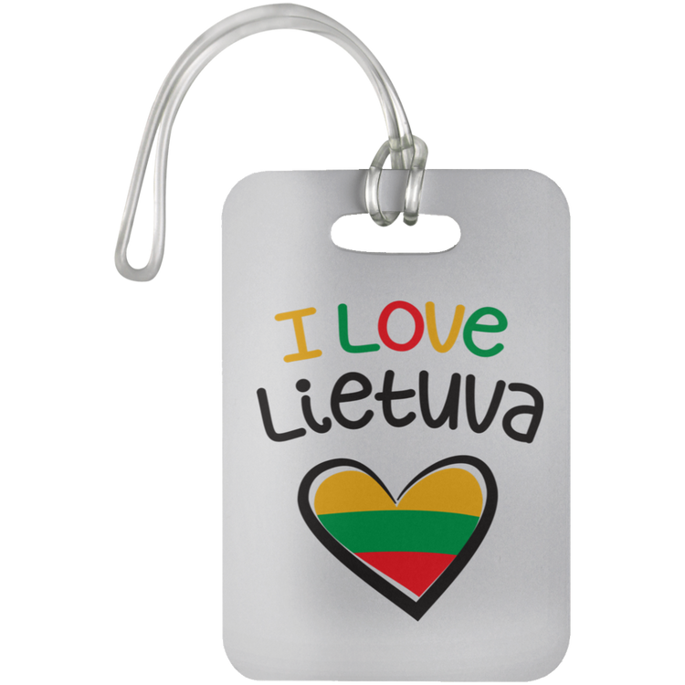 I Love Lietuva - Luggage Bag Tag - Lithuania Strong