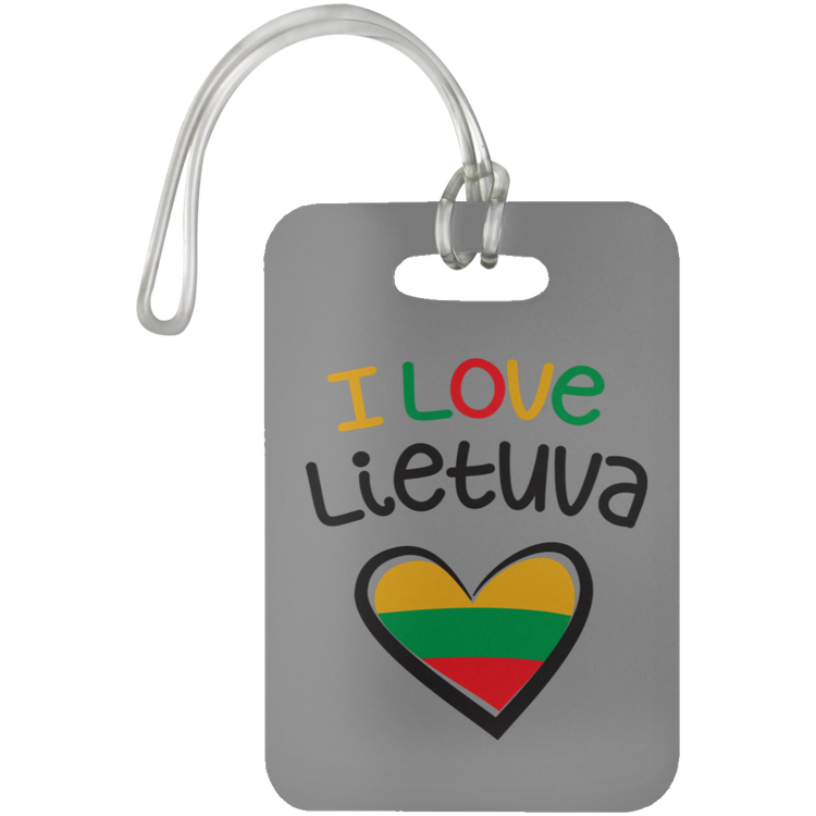 I Love Lietuva - Luggage Bag Tag - Lithuania Strong