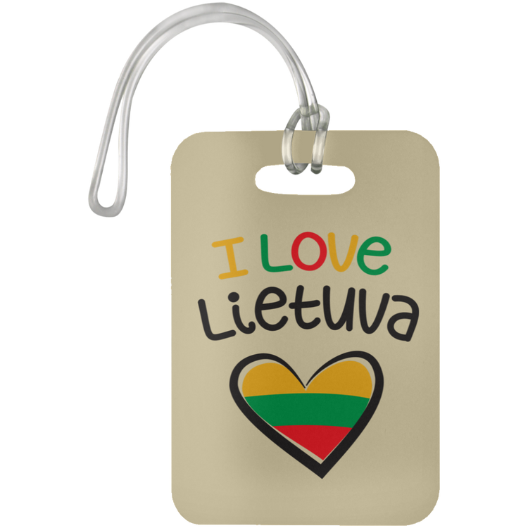 I Love Lietuva - Luggage Bag Tag - Lithuania Strong