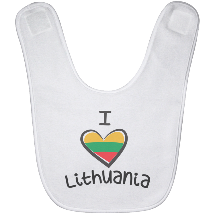 I Love Lithuania - BABYBIB Baby Bib - Lithuania Strong