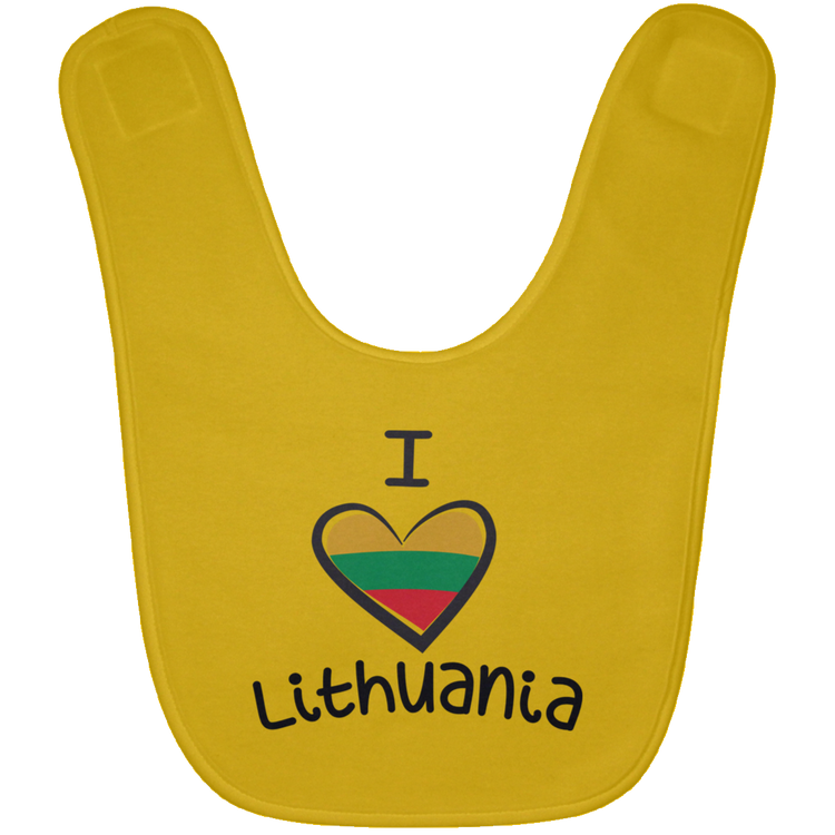 I Love Lithuania - BABYBIB Baby Bib - Lithuania Strong