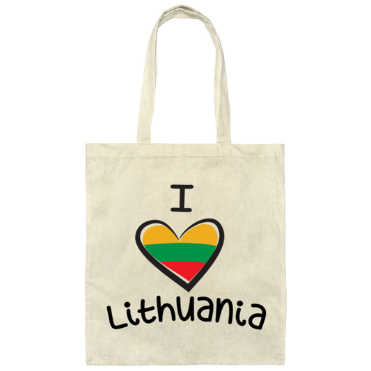 I Love Lithuania - Canvas Tote Bag - Lithuania Strong