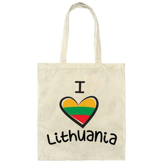 I Love Lithuania - Canvas Tote Bag - Lithuania Strong