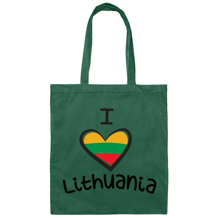 I Love Lithuania - Canvas Tote Bag - Lithuania Strong