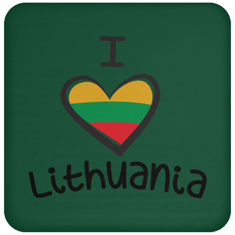 I Love Lithuania - High Gloss Coaster - Lithuania Strong