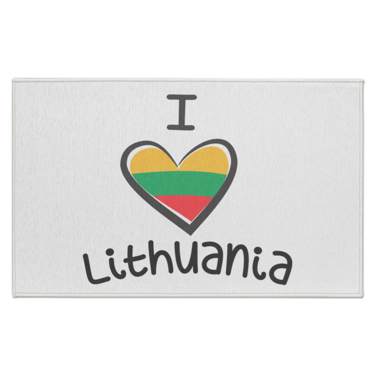 I Love Lithuania - Indoor Doormat - Lithuania Strong