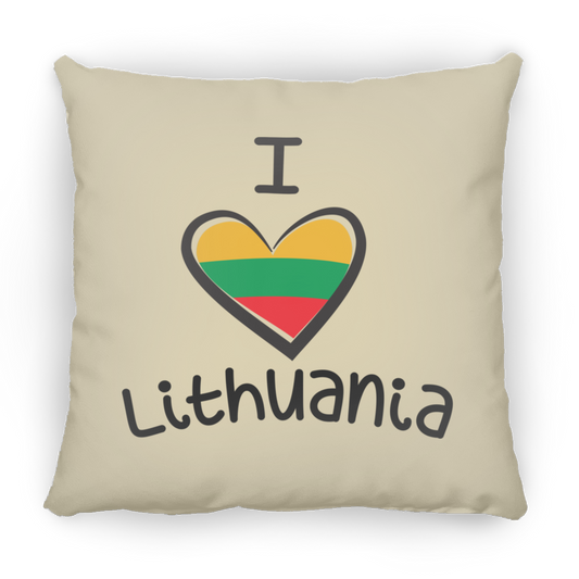 I Love Lithuania - Large Square Pillow - Lithuania Strong