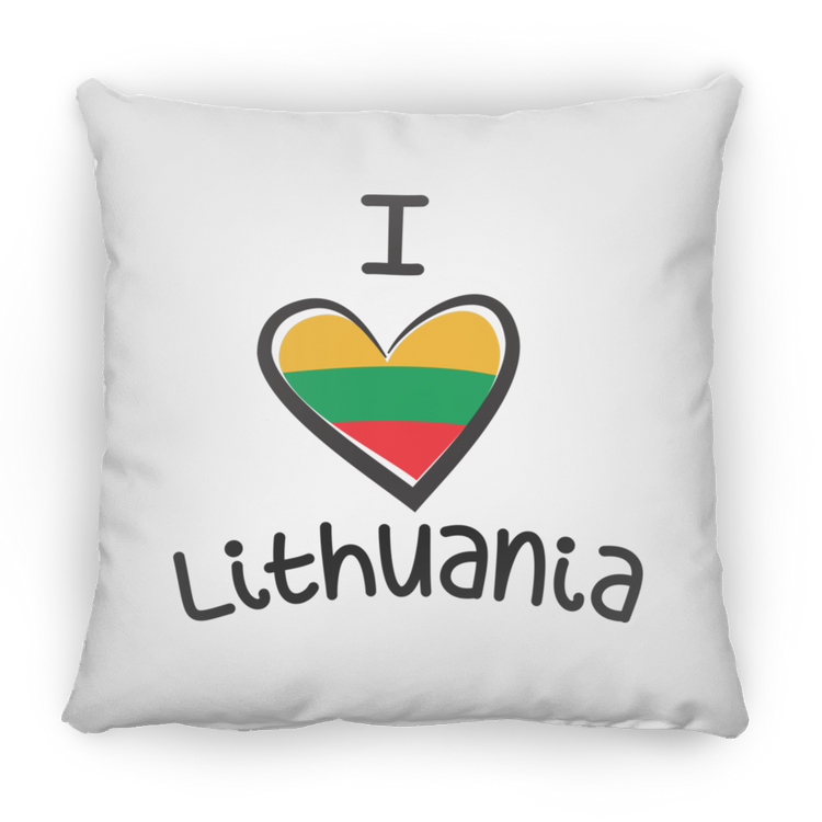 I Love Lithuania - Large Square Pillow - Lithuania Strong