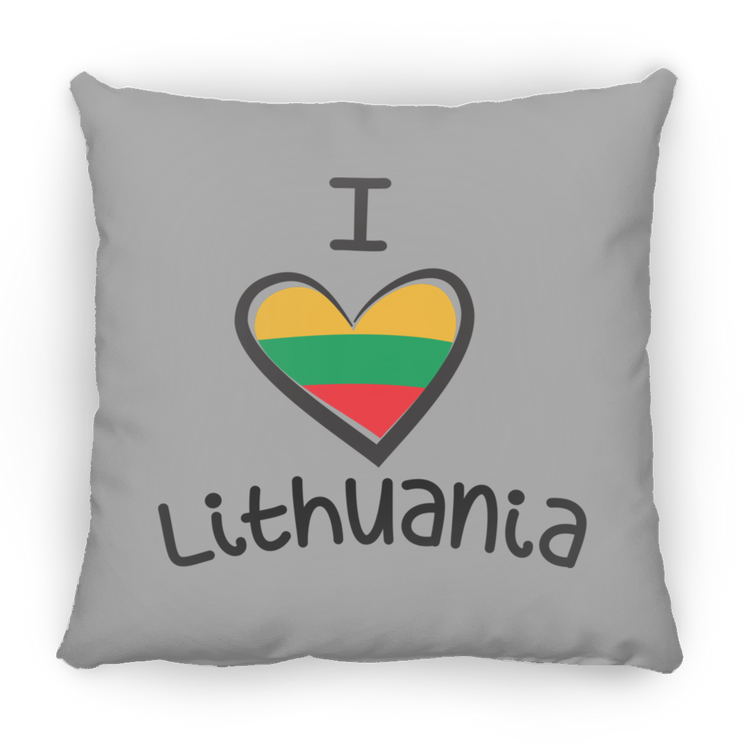 I Love Lithuania - Large Square Pillow - Lithuania Strong