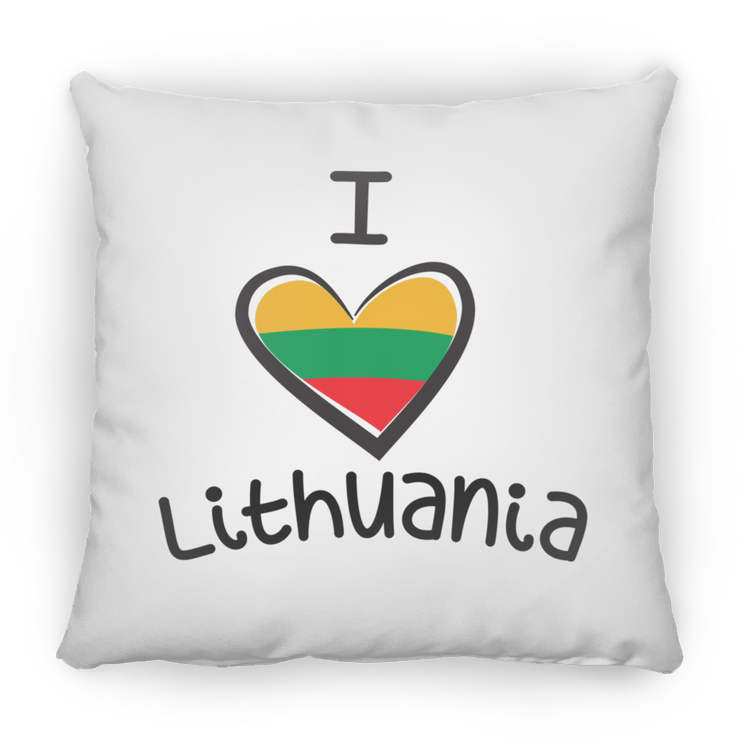 I Love Lithuania - Small Square Pillow - Lithuania Strong