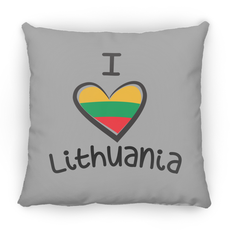 I Love Lithuania - Small Square Pillow - Lithuania Strong