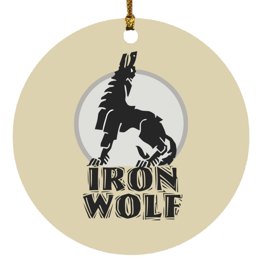 Iron Wolf LT - MDF Circle Ornament - Lithuania Strong