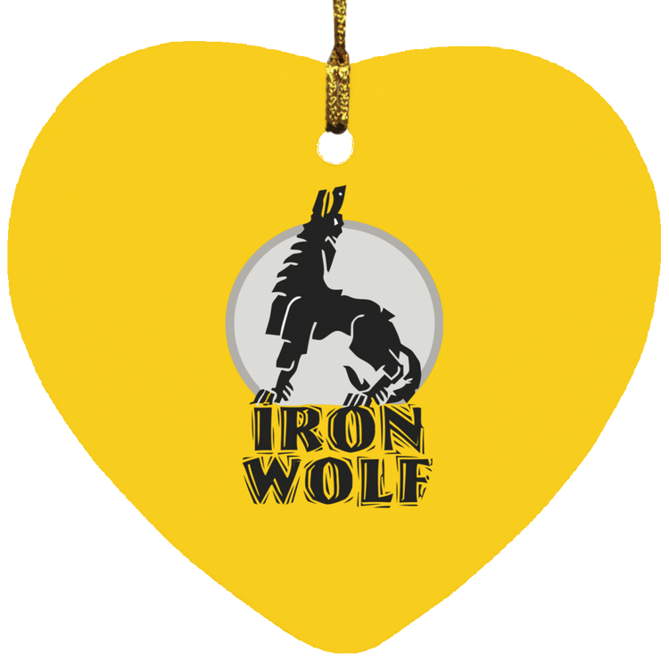 Iron Wolf LT - MDF Heart Ornament - Lithuania Strong