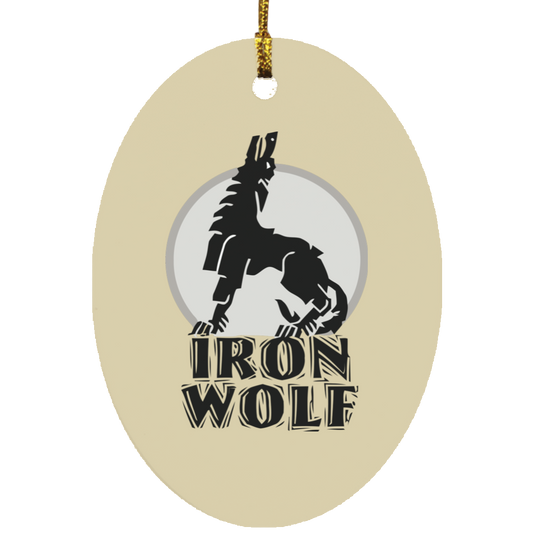 Iron Wolf LT - MDF Oval Ornament - Lithuania Strong