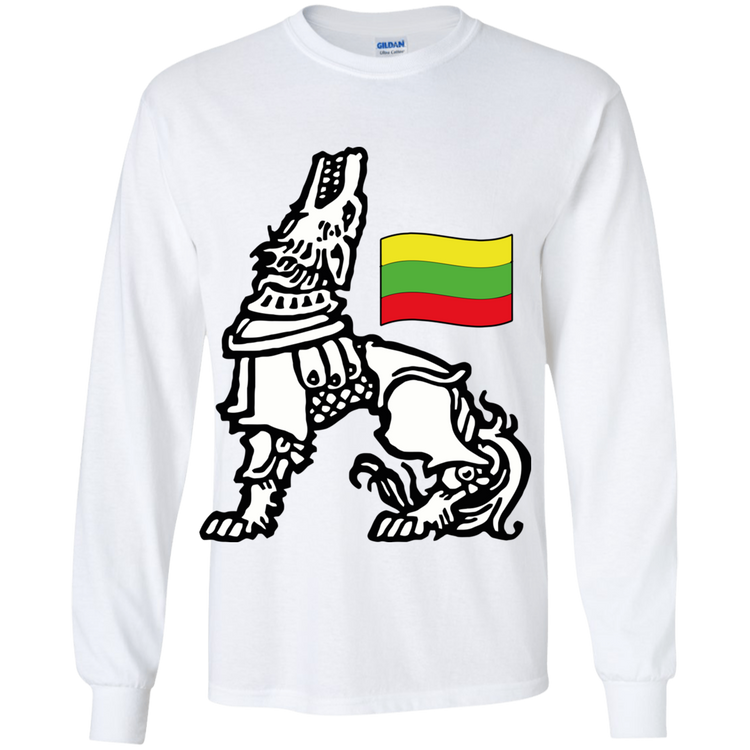 Iron Wolf Lietuva - Boys Youth Classic Long Sleeve T-Shirt - Lithuania Strong