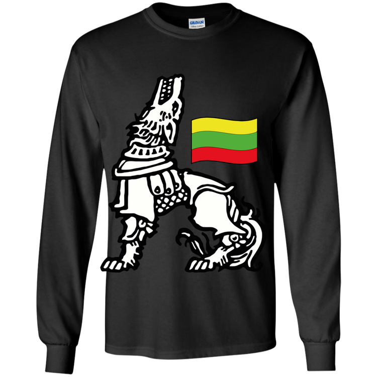 Iron Wolf Lietuva - Boys Youth Classic Long Sleeve T-Shirt - Lithuania Strong