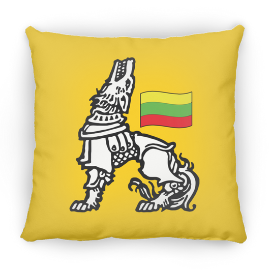 Iron Wolf Lietuva - Large Square Pillow - Lithuania Strong