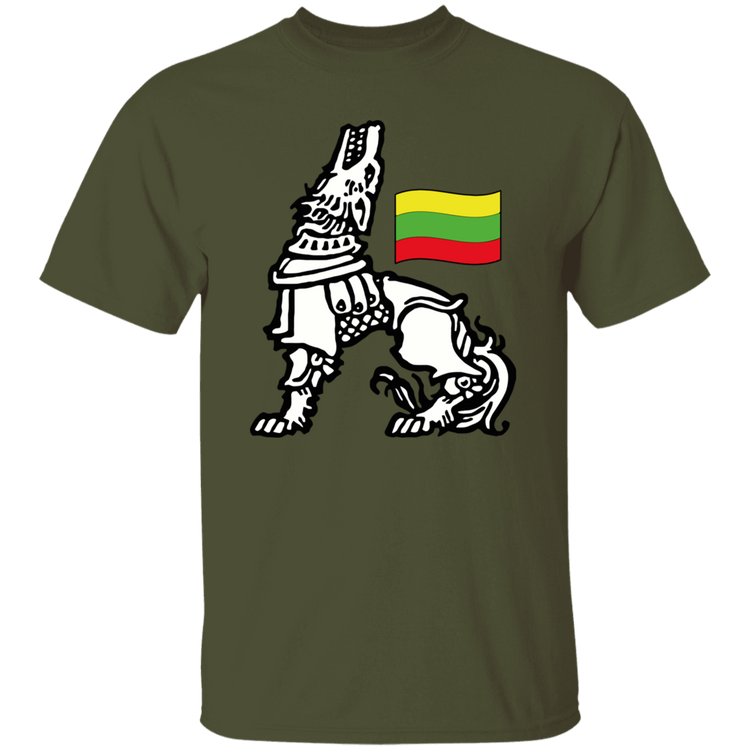 Iron Wolf Lietuva - Mens Classic Short Sleeve T-Shirt - Lithuania Strong