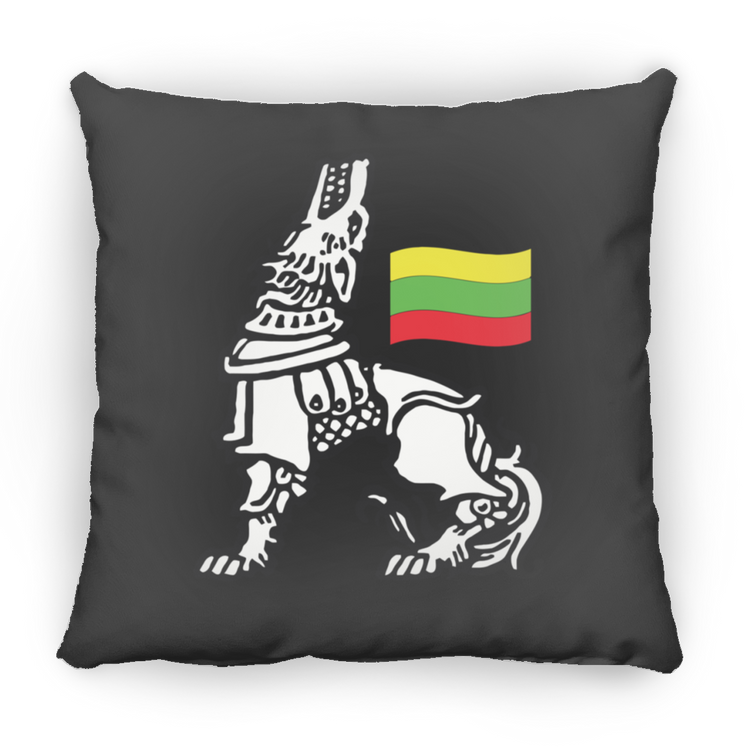 Iron Wolf Lietuva - Small Square Pillow - Lithuania Strong