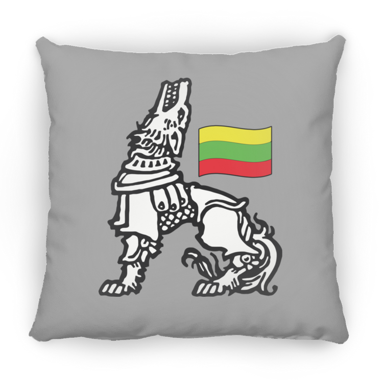 Iron Wolf Lietuva - Small Square Pillow - Lithuania Strong