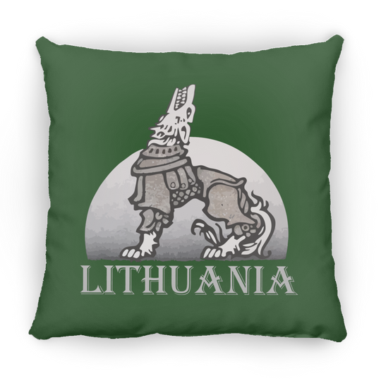 Iron Wolf Lithuania - Large Square Pillow - Lithuania Strong